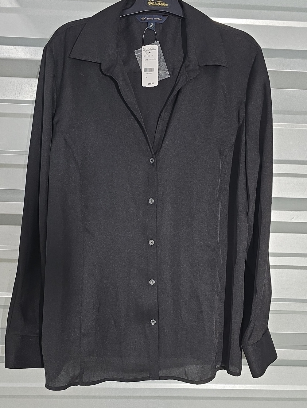 Brooks Brothers Women's Black Long-Sleeve Dress Shirt